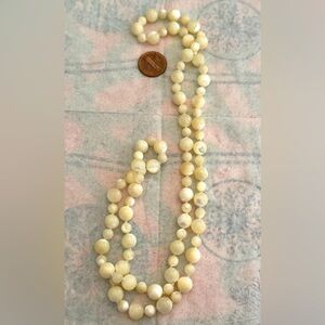 Genuine Mother of pearl beaded necklace 30”
